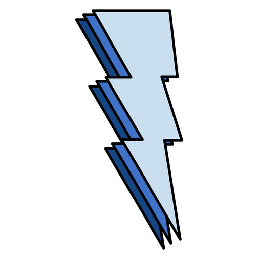 VSCO Girl Blue Lightning Sticker