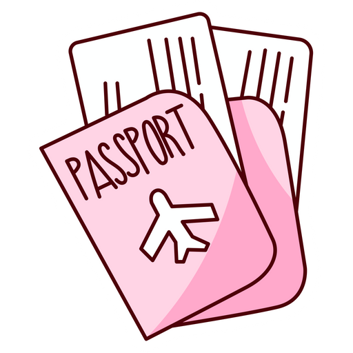 VSCO Girl Passport and Tickets Sticker
