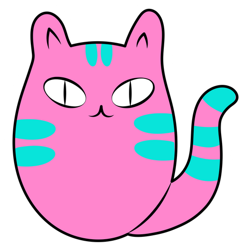VSCO Girl Pink Cat Sticker