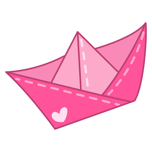 VSCO Girl Pink Paper Boat Sticker