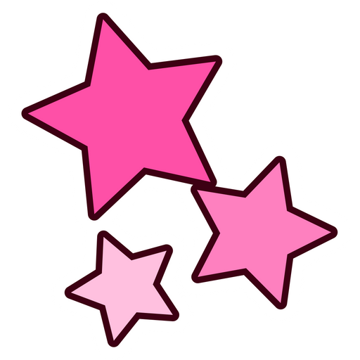 VSCO Girl Pink Stars Sticker