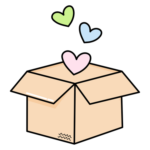 VSCO Girl Surprise Box with Hearts Sticker