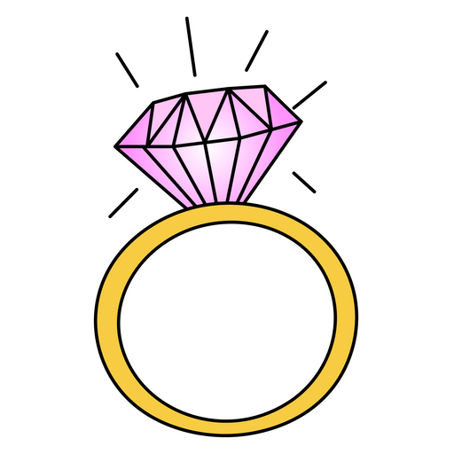 VSCO Girl Wedding Ring Sticker