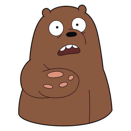 We Bare Bears Asking Grizzly Sticker