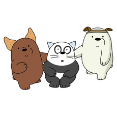 We Bare Bears Children As Pets Sticker