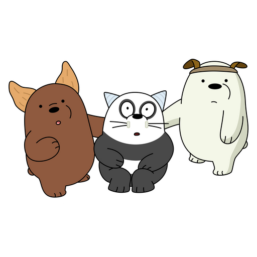 here is a We Bare Bears Children As Pets Sticker from the We Bare Bears collection for sticker mania