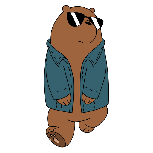 here is a We Bare Bears Cool Grizzly Sticker from the We Bare Bears collection for sticker mania