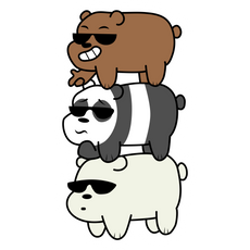 We Bare Bears Cool Tower Sticker