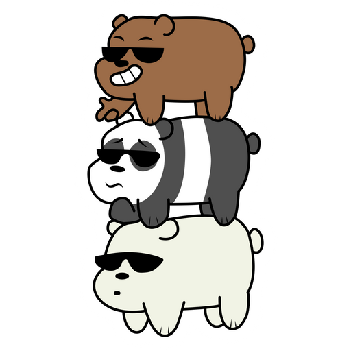 here is a We Bare Bears Cool Tower Sticker from the We Bare Bears collection for sticker mania
