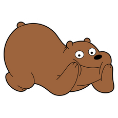 We Bare Bears Grizzly Curious Sticker