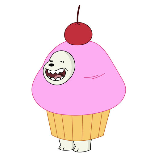 here is a We Bare Bears Ice Bear Cupcake Sticker from the We Bare Bears collection for sticker mania
