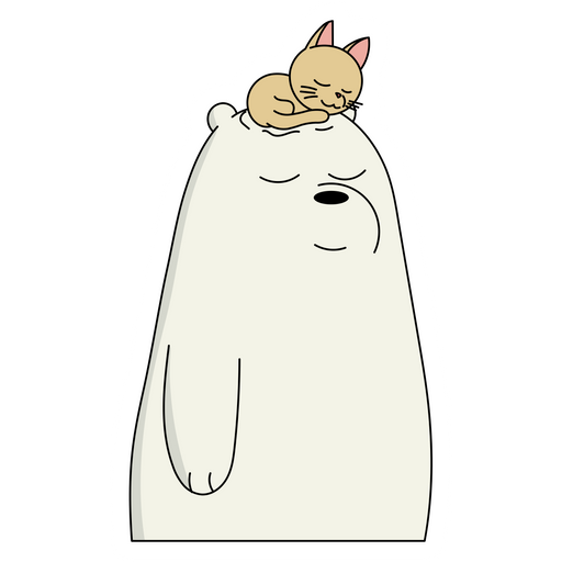 We Bare Bears Ice Bear Cat Sticker