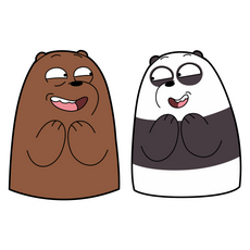 We Bare Bears Panda and Grizzly Sticker
