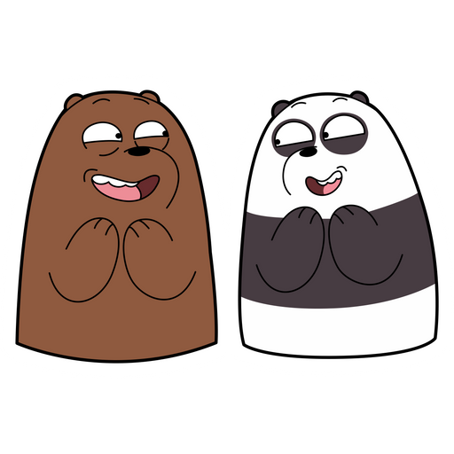 here is a We Bare Bears Panda and Grizzly Sticker from the We Bare Bears collection for sticker mania