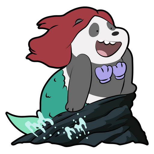 here is a We Bare Bears Panda Ariel Sticker from the We Bare Bears collection for sticker mania