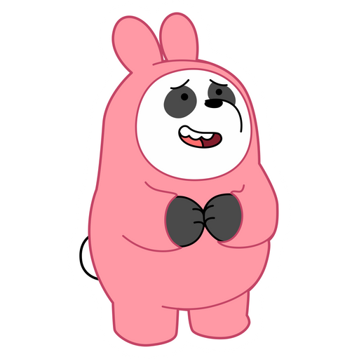 here is a We Bare Bears Panda Bunny Sticker from the We Bare Bears collection for sticker mania