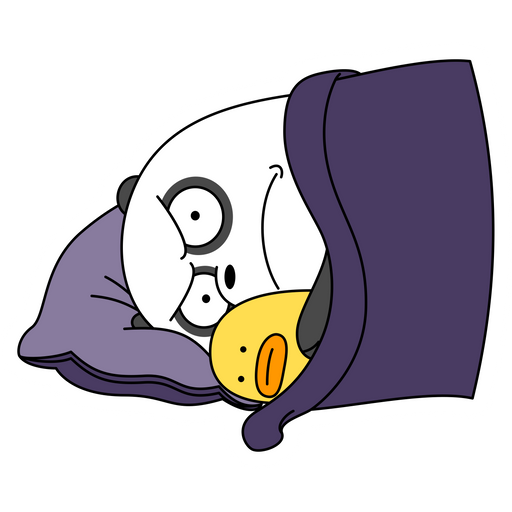 here is a We Bare Bears Panda Can't Sleep Sticker from the We Bare Bears collection for sticker mania
