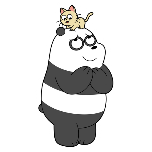 here is a We Bare Bears Panda and Cat Sticker from the We Bare Bears collection for sticker mania