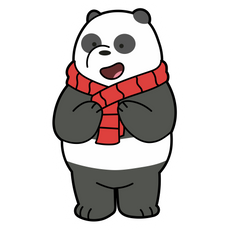 We Bare Bears Panda Christmas Mood Sticker