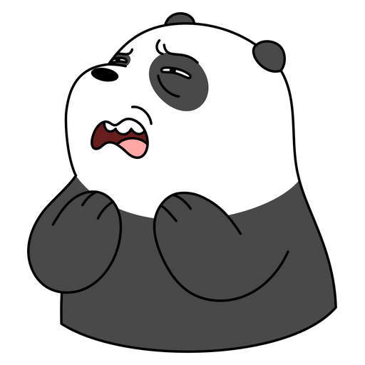 here is a We Bare Bears Panda What Sticker from the We Bare Bears collection for sticker mania