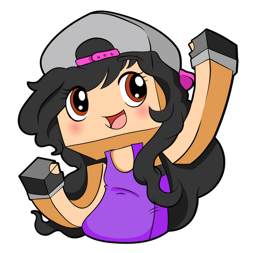 here is a Aphmau Hand Up Sticker from the Youtubers collection for sticker mania