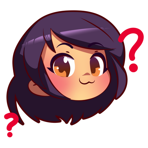 here is a Aphmau Question Sticker from the Youtubers collection for sticker mania