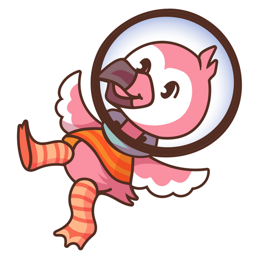 here is a Flamingo AlbertsStuff Sticker from the Youtubers collection for sticker mania
