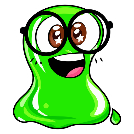 here is a Green Slick Slime Sam Sticker from the Youtubers collection for sticker mania