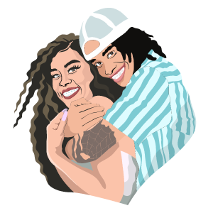 cool and cute Jazz and Tae Hugs Sticker for stickermania