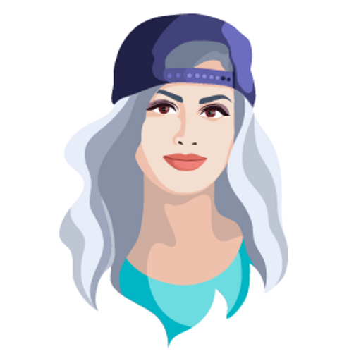 here is a SSSniperWolf in a Cap Sticker from the Youtubers collection for sticker mania