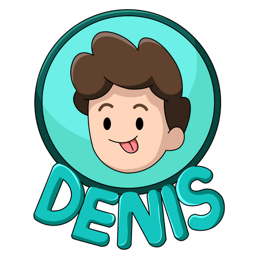 here is a YouTuber Denis Logo Sticker from the Youtubers collection for sticker mania